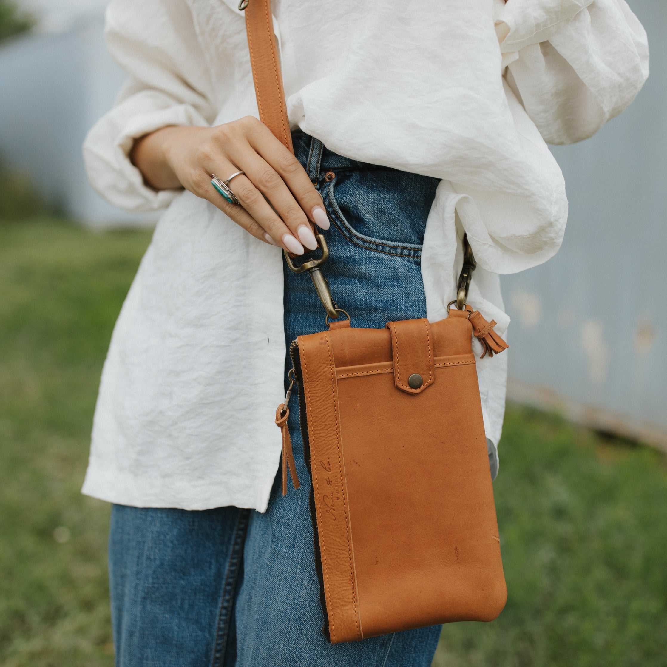 Crossbody Strap Replacement Natural/ Honey or Dark Brown -  Sweden