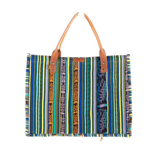 THE PERFECT TRAVEL TOTE - CORTE DE PLAYA - OOAK - CAFE - NO. 10117