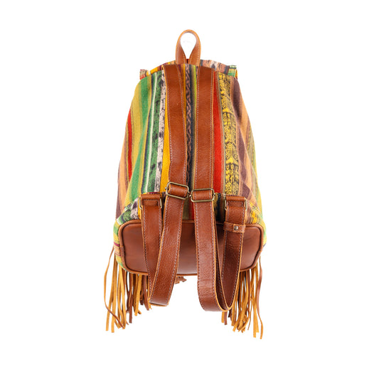 FRINGE BACKPACK - OOAK CORTE - CAFE - NO. 10291