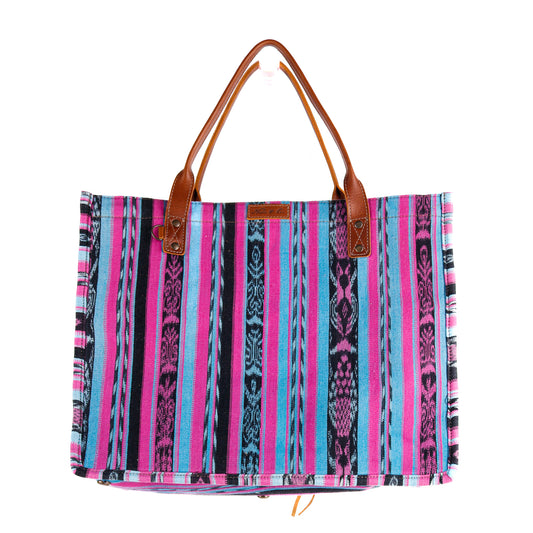 THE PERFECT TRAVEL TOTE - CORTE DE PLAYA - OOAK - CAFE - NO. 10642