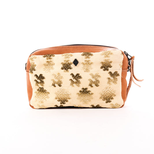 WANDER CROSSBODY BAG - OOAK HUIPIL - SAND - NO. 11862