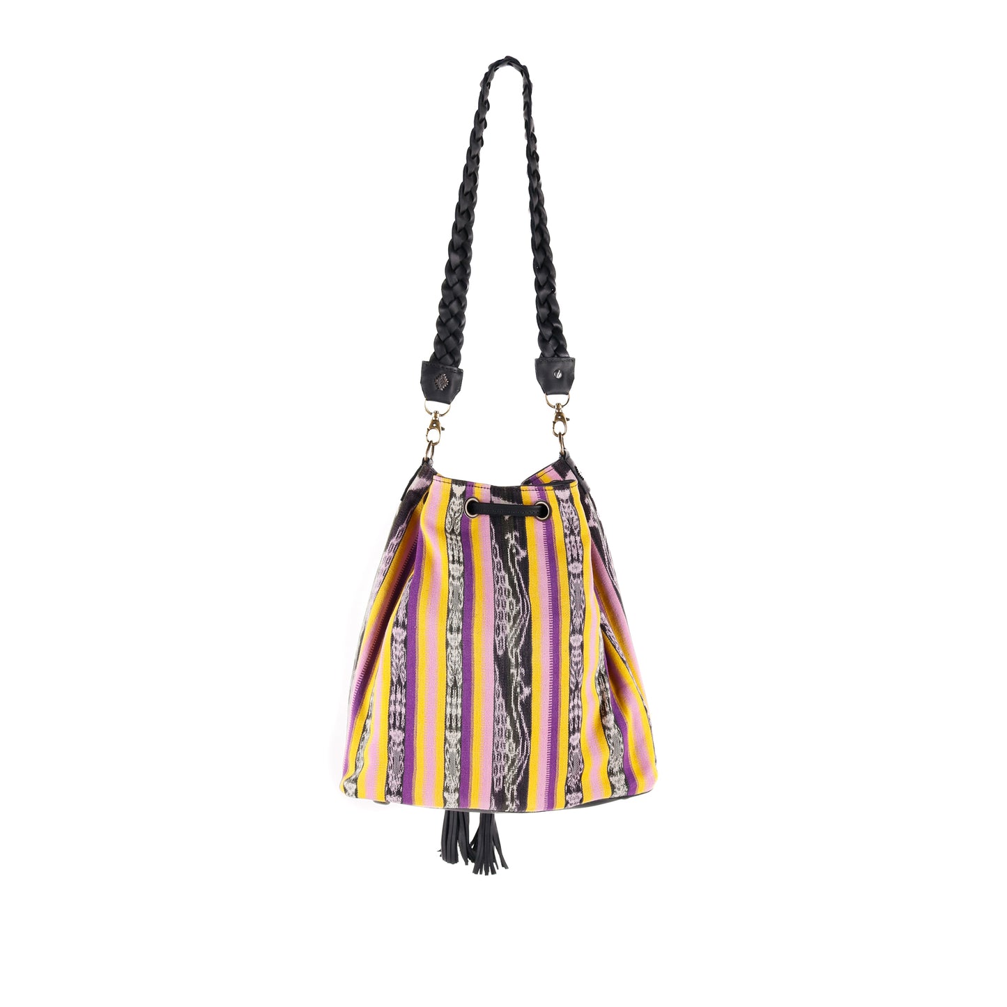 DRAWSTRING BUCKET BAG - CORTE - BLACK - NO. 11890