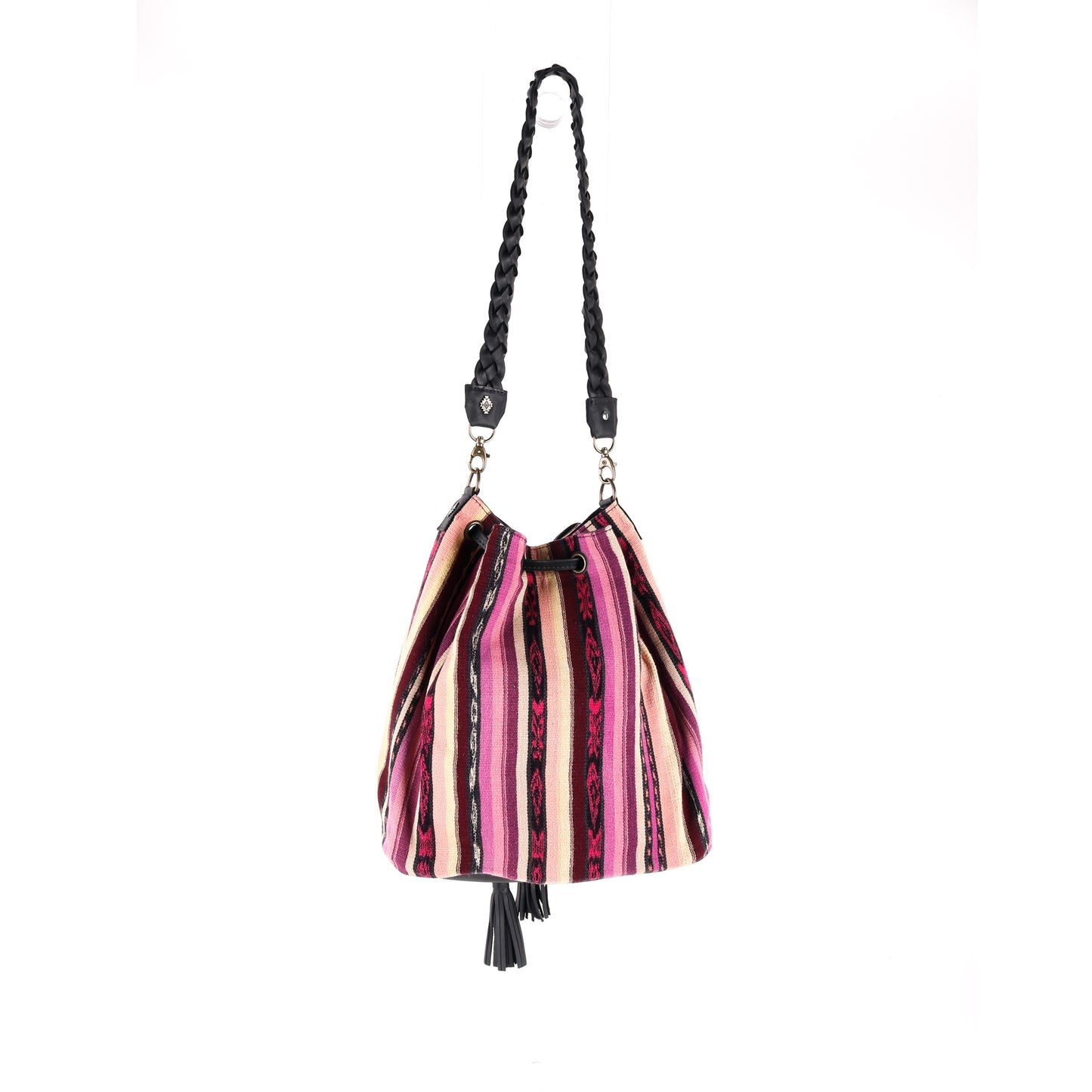 DRAWSTRING BUCKET BAG - CORTE - BLACK - NO. 11892