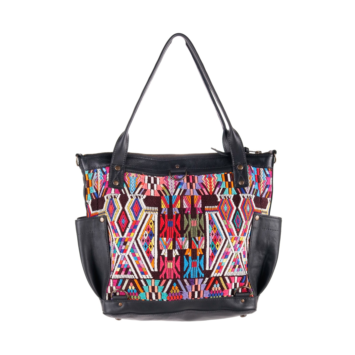 THE MEDIUM PERFECT BAG - OOAK HUIPIL - BLACK - NO. 12692