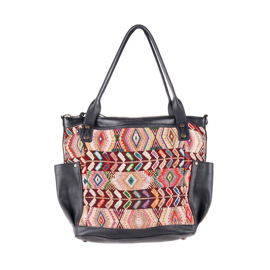 THE MEDIUM PERFECT BAG - OOAK HUIPIL - BLACK - NO. 12693