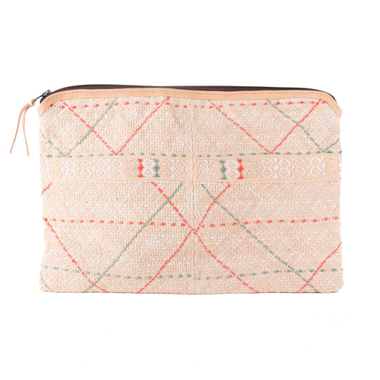 LAPTOP CASE 16" - OOAK HUIPIL - APRICOT - NO. 13117