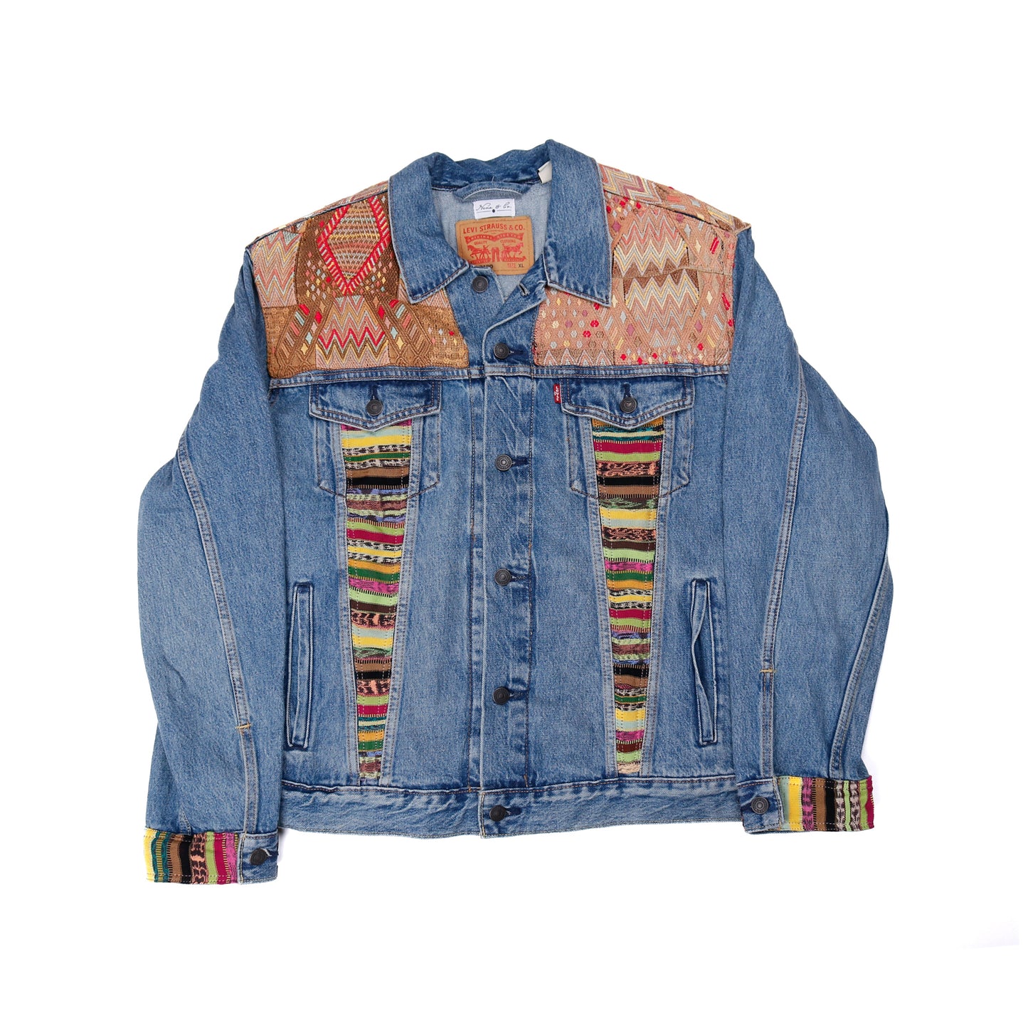 OOAK EMBELLISHED DENIM JACKET - SIZE XL - NO. 13767