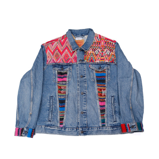 OOAK EMBELLISHED DENIM JACKET - SIZE  - NO. 13773