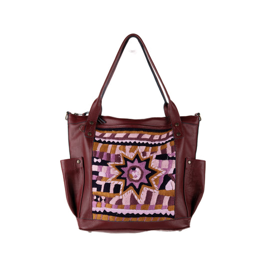 MEDIUM PERFECT BAG - H&S PANEL - AMARANTH - NO. 13869