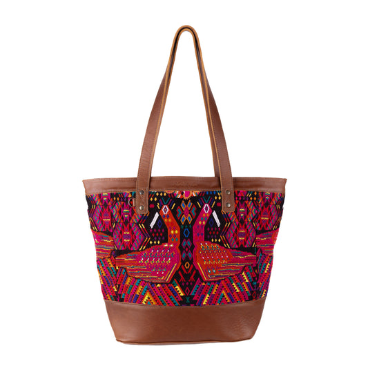 CADIZ TOTE - OOAK HUIPIL - CAFE - NO. 14052