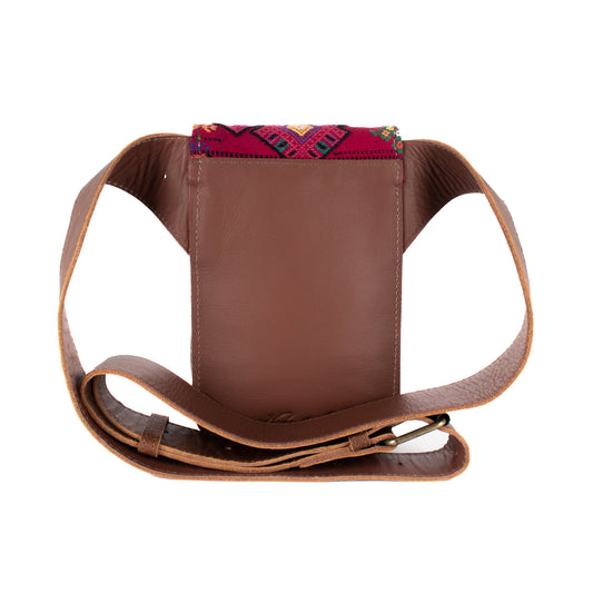 HIP SATCHEL - OOAK HUIPIL - CAFE - NO. 14796