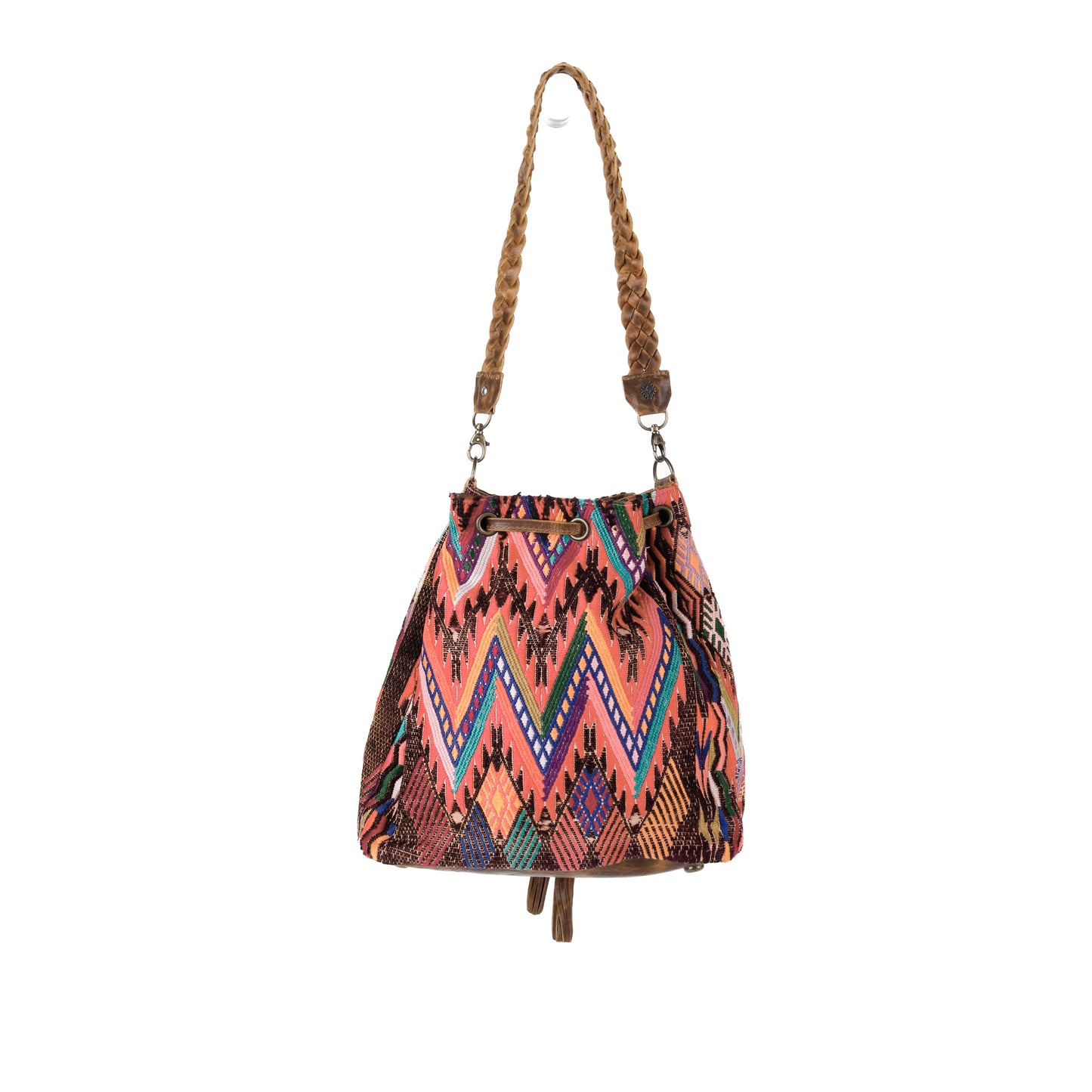 DRAWSTRING BUCKET BAG - OOAK HUIPIL - WRANGLER - NO. 14896