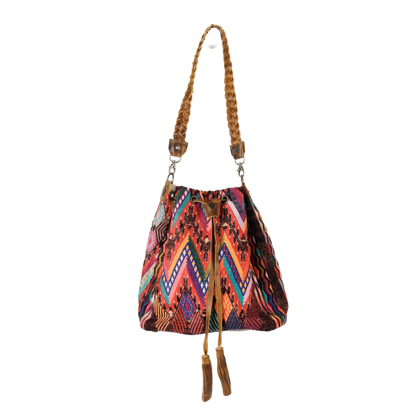 DRAWSTRING BUCKET BAG - OOAK HUIPIL - WRANGLER - NO. 14896