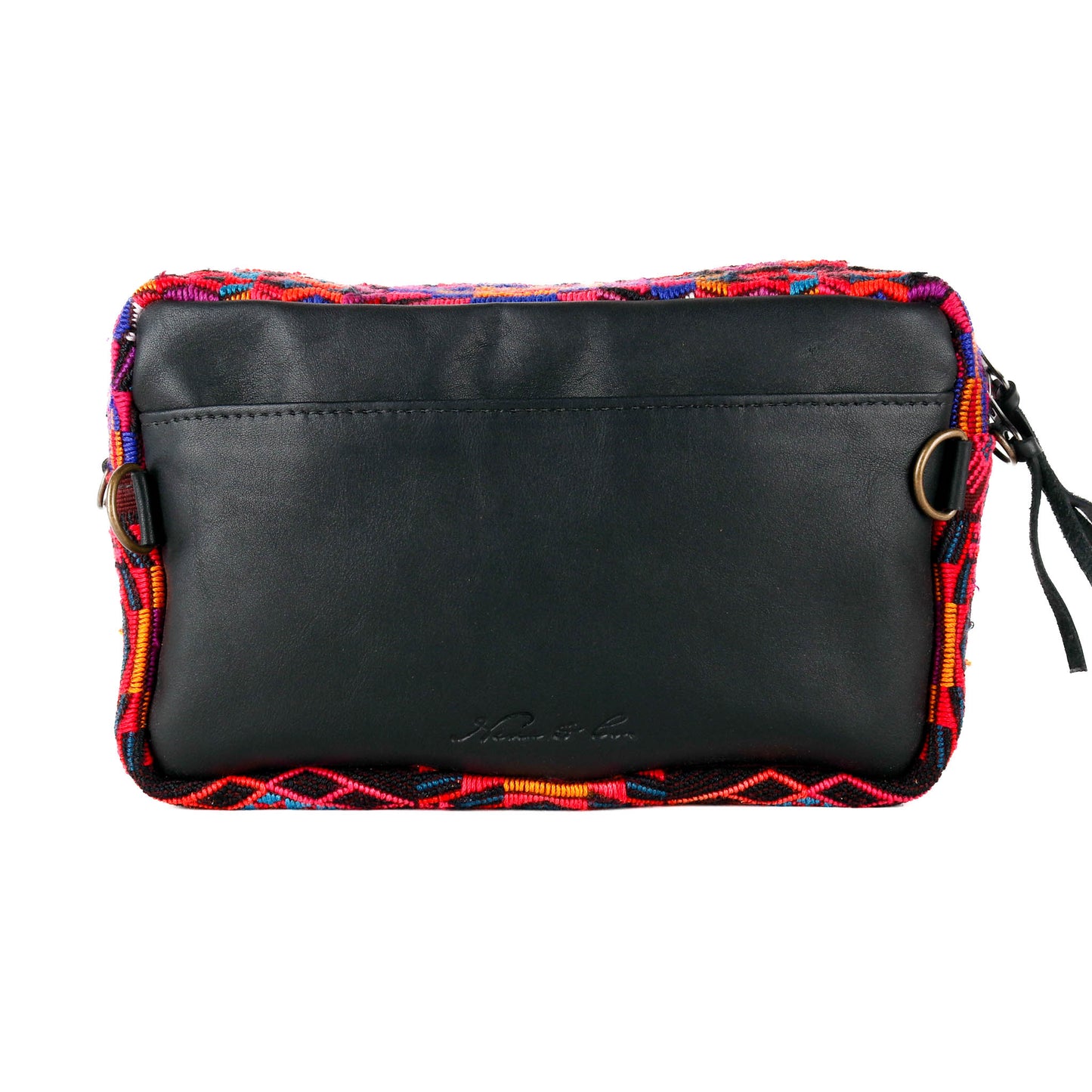 WANDER CROSSBODY BAG - LARGE - OOAK HUIPIL - BLACK - NO. 14935