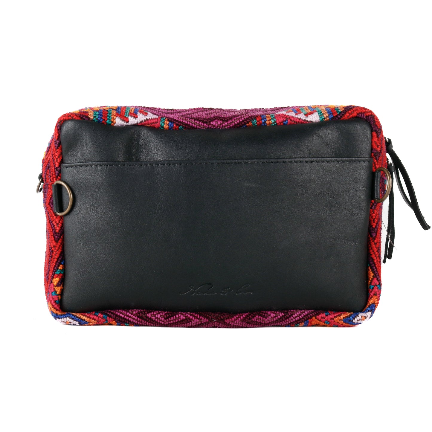 WANDER CROSSBODY BAG - LARGE - OOAK HUIPIL - BLACK - NO. 14936