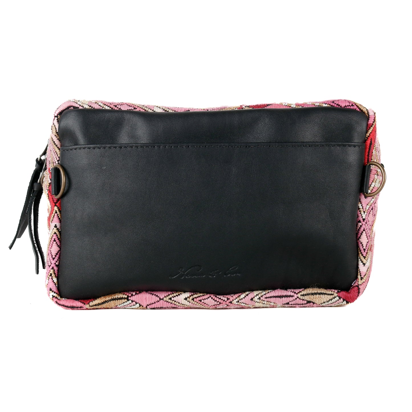 WANDER CROSSBODY BAG - LARGE - OOAK HUIPIL - BLACK - NO. 14937