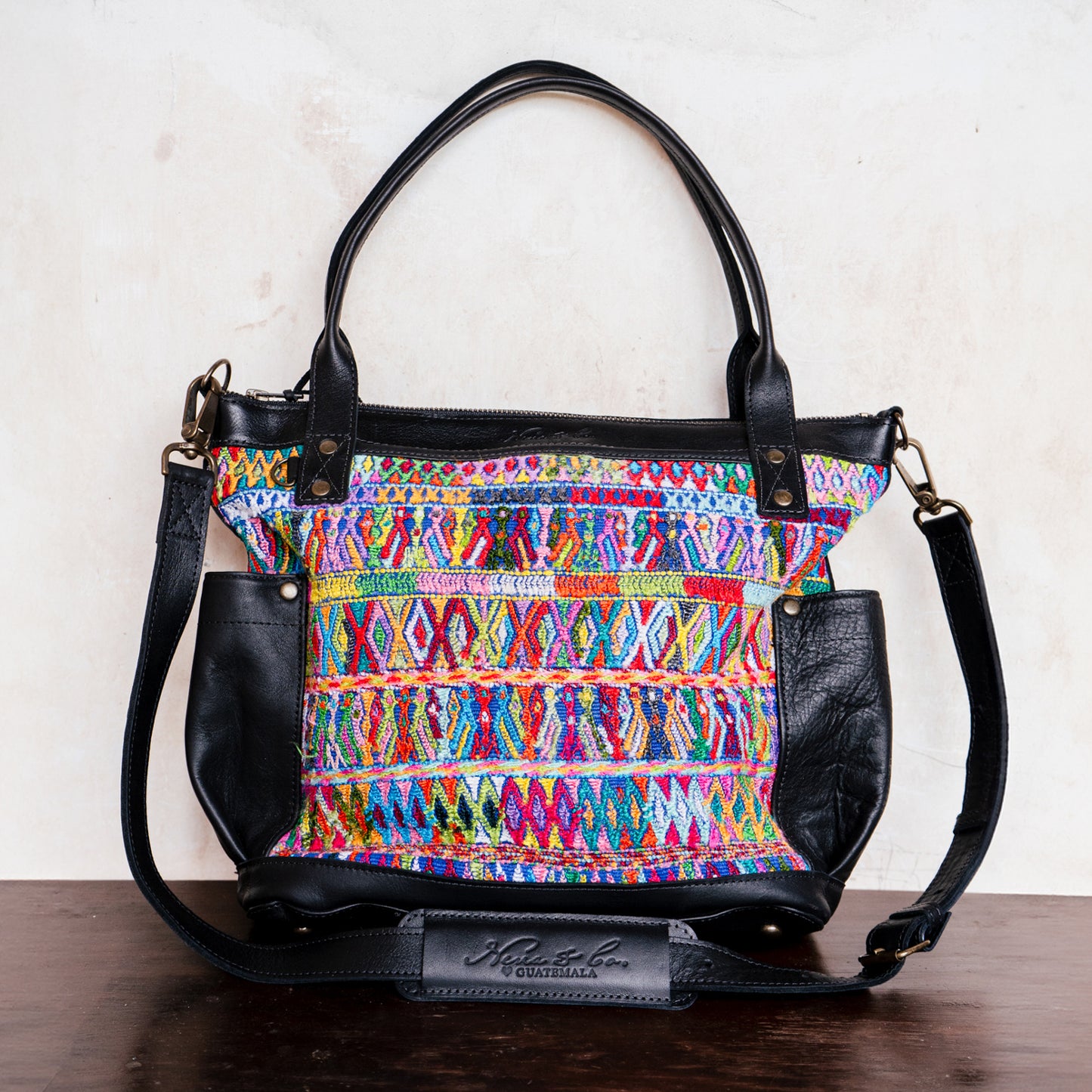 THE MEDIUM PERFECT BAG - OOAK HUIPIL - BLACK - NO. 12700