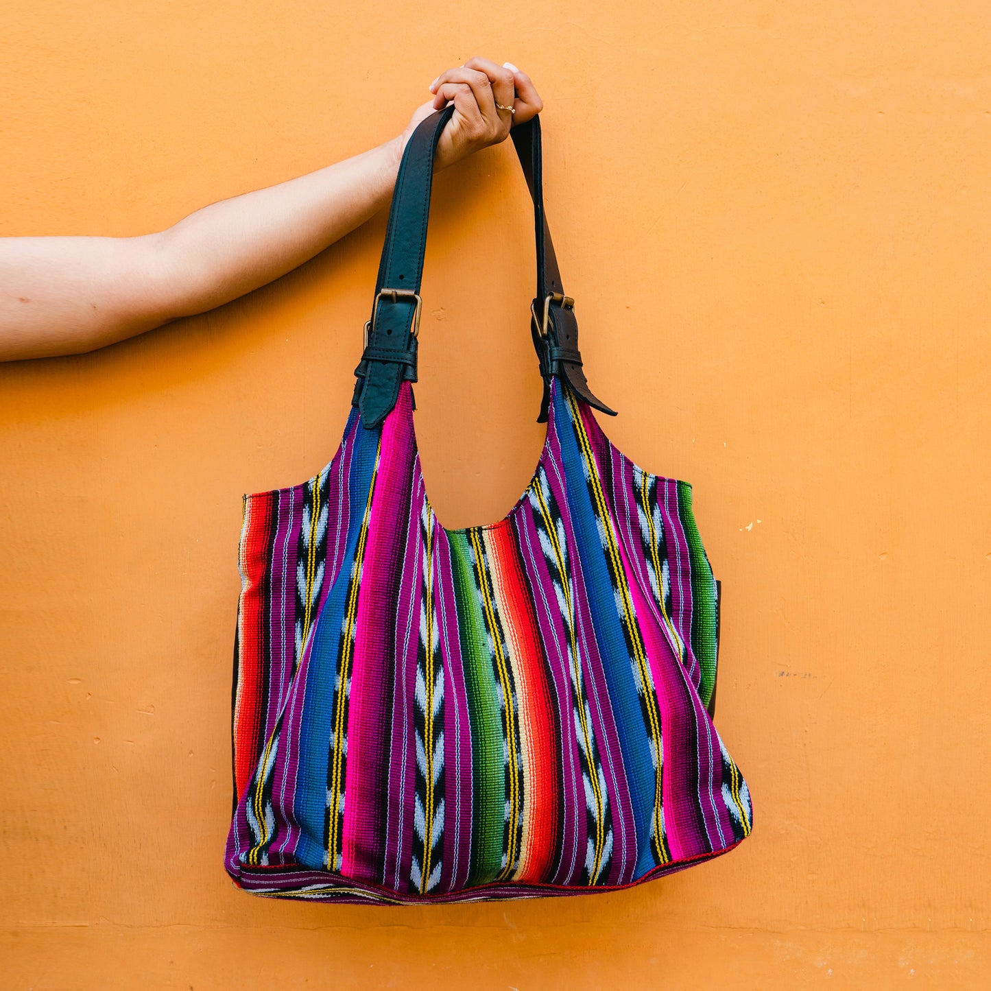 ALEJANDRA BAG - RAINBOW FALLS - BLACK LEATHER