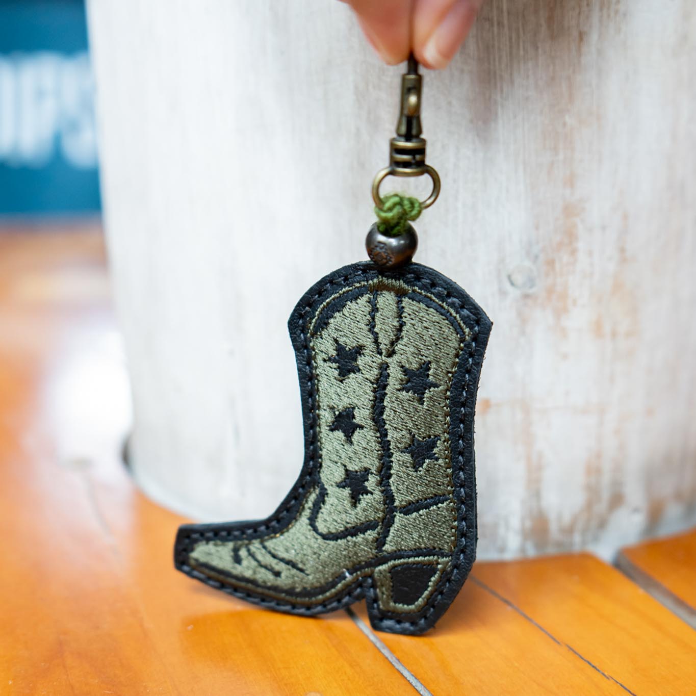 BOOT CHARM - EMBROIDERED LEATHER