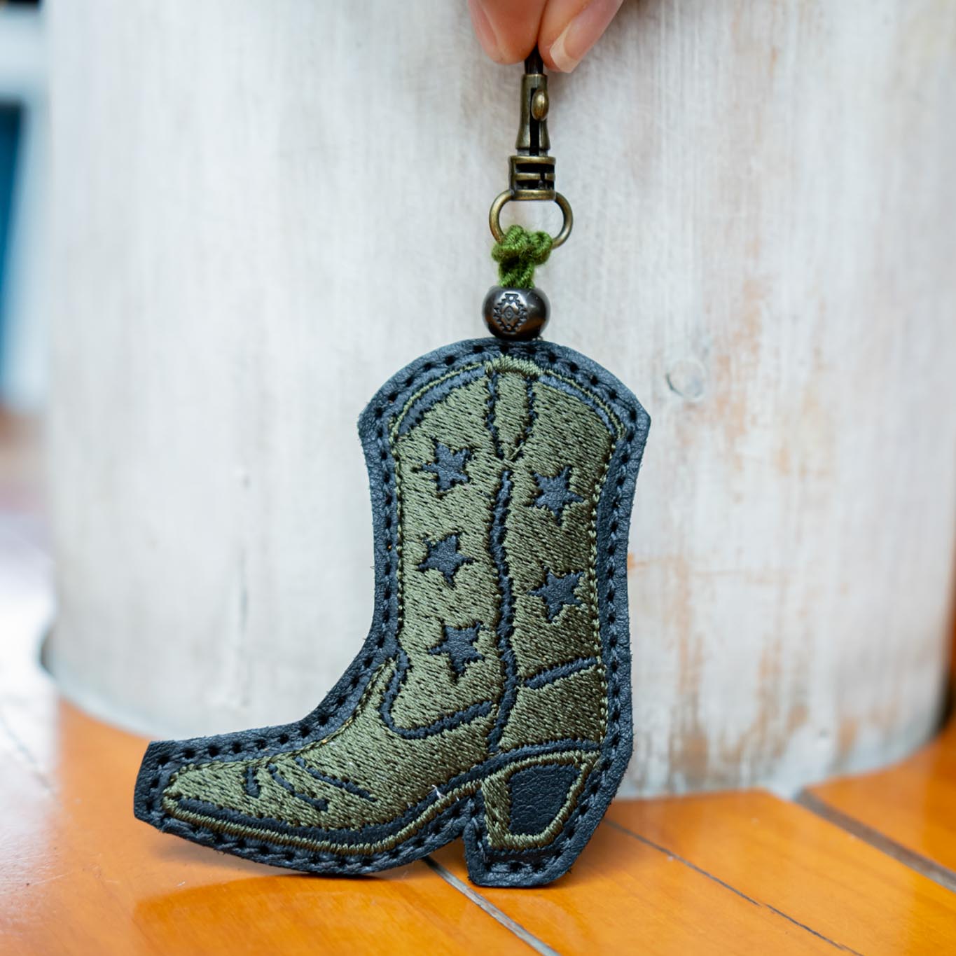 BOOT CHARM - EMBROIDERED LEATHER