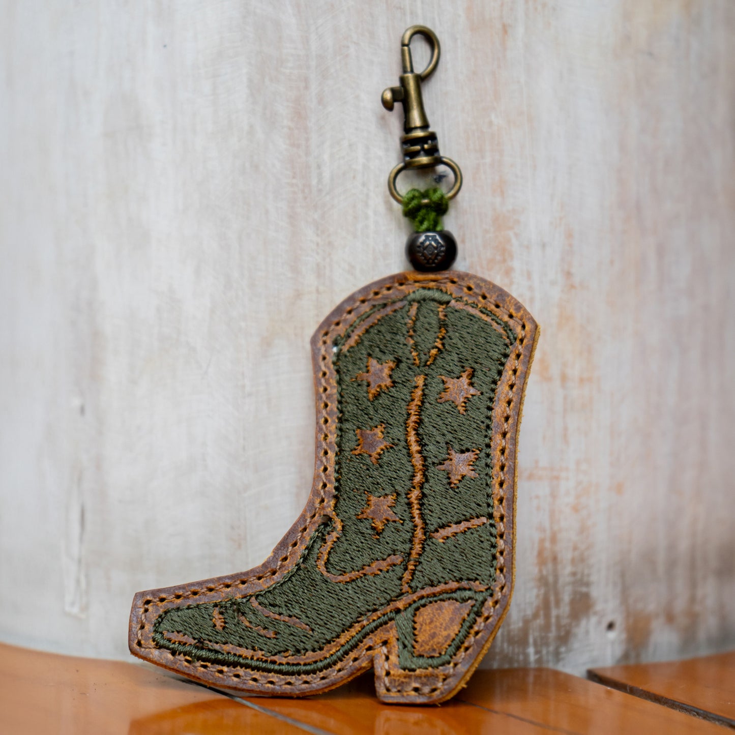 BOOT CHARM - EMBROIDERED LEATHER