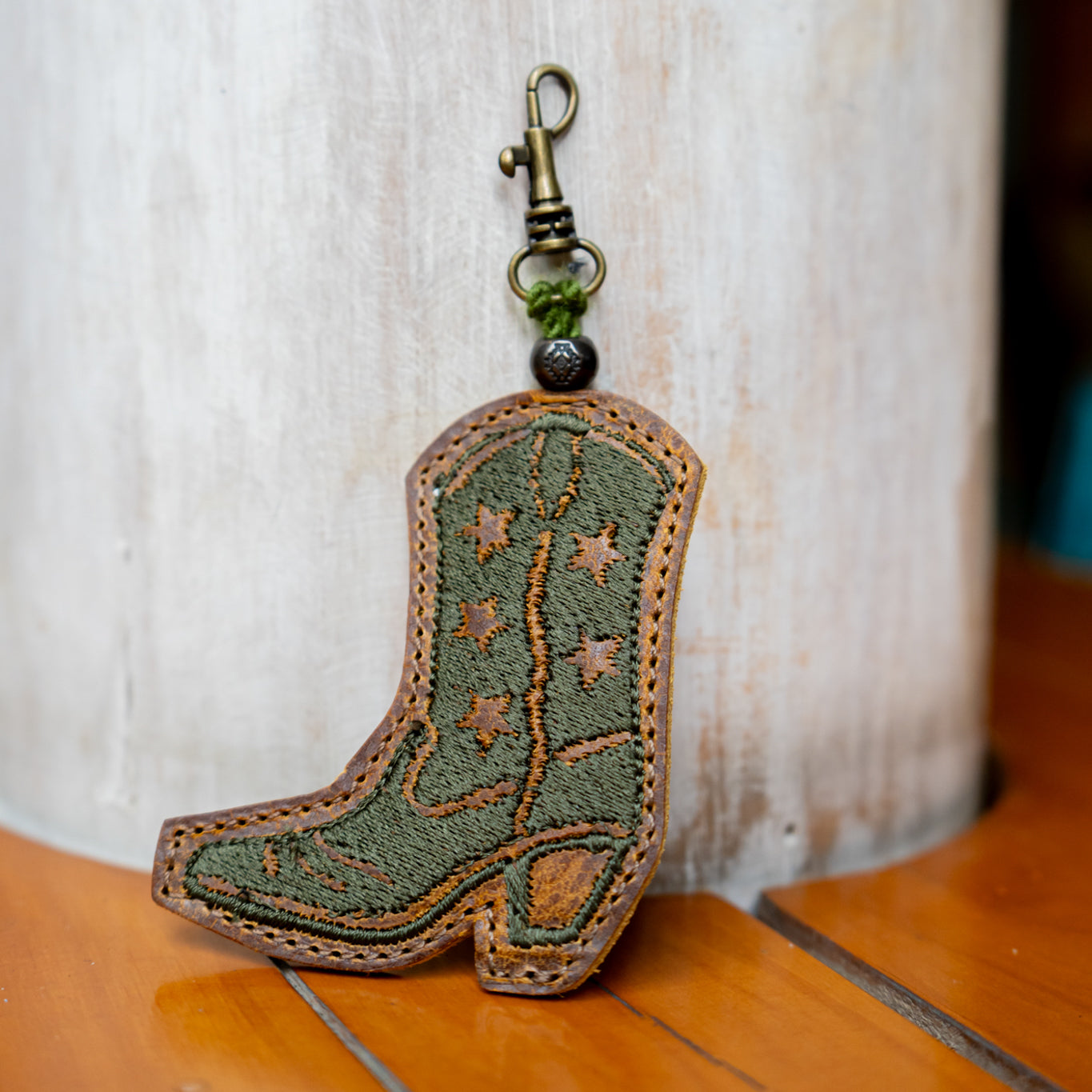 BOOT CHARM - EMBROIDERED LEATHER