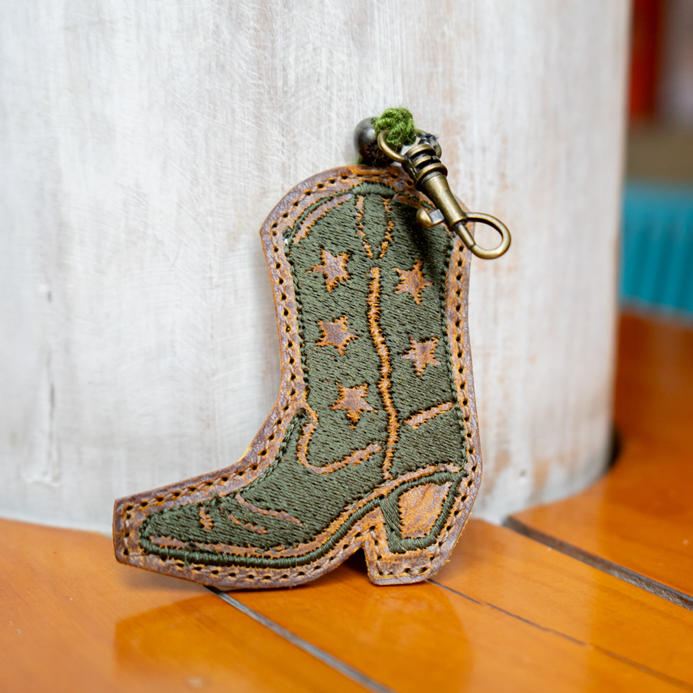 BOOT CHARM - EMBROIDERED LEATHER