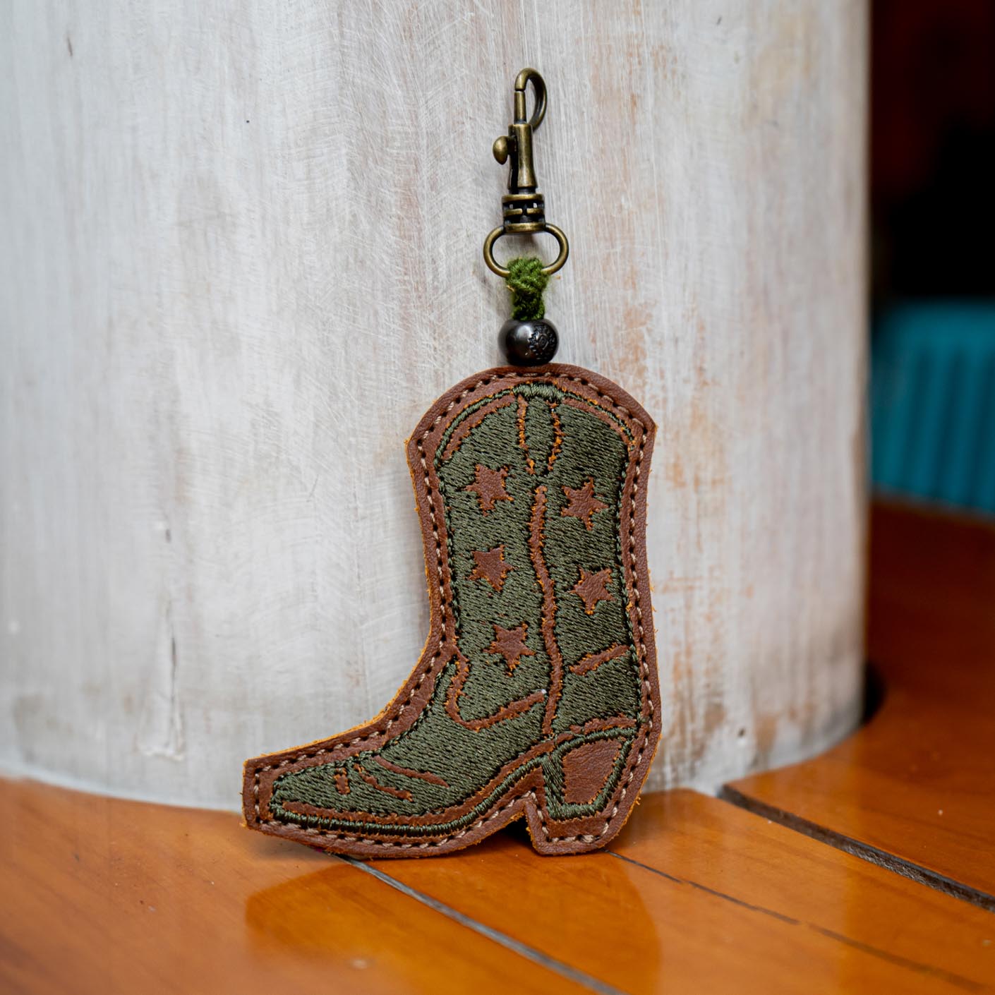 BOOT CHARM - EMBROIDERED LEATHER