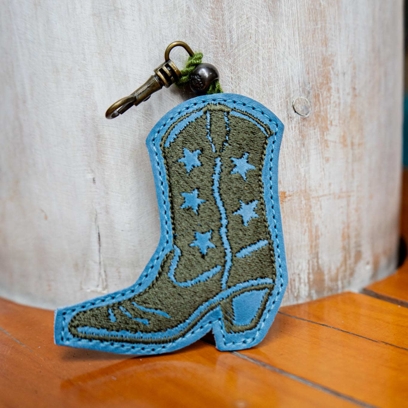 BOOT CHARM - EMBROIDERED LEATHER