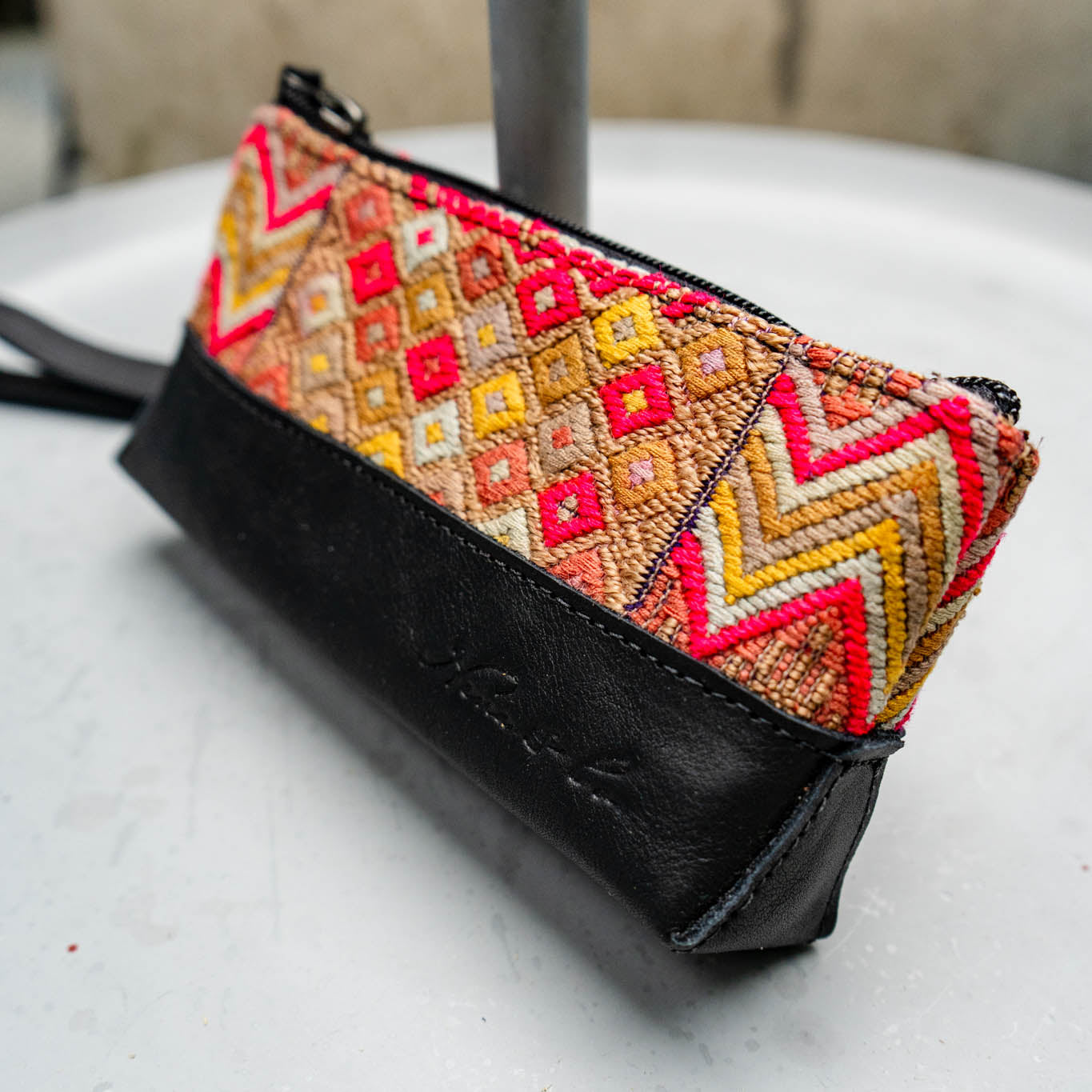 LITTLE BOSS CLUTCH - OOAK HUIPIL - BLACK - NO. 12981