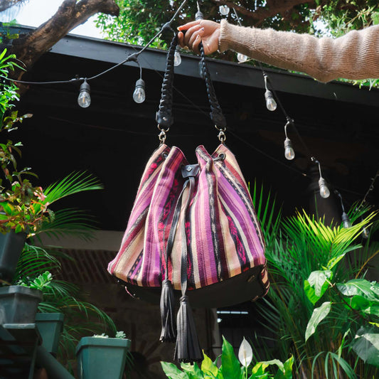 DRAWSTRING BUCKET BAG - CORTE - BLACK - NO. 11892