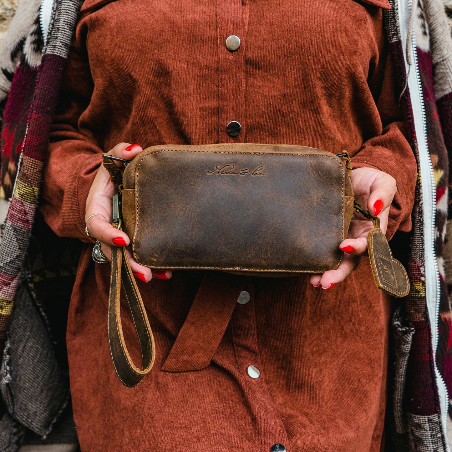 ESSENTIALS BAG - FULL LEATHER - CHESTNUT