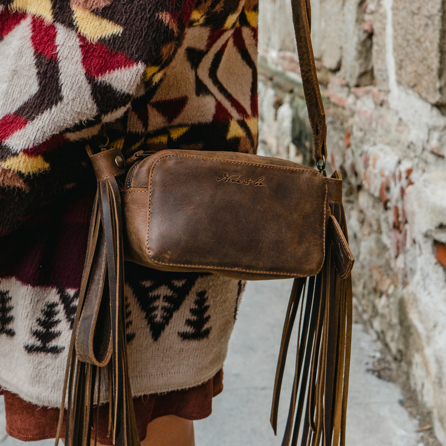 ESSENTIALS BAG - FULL LEATHER - CHESTNUT