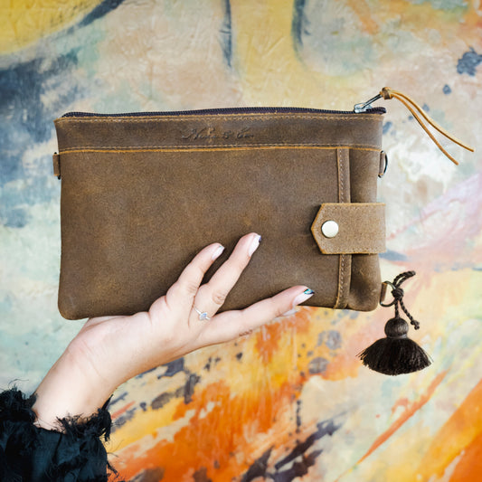 EVERYTHING CLUTCH - FULL LEATHER - TEXAS