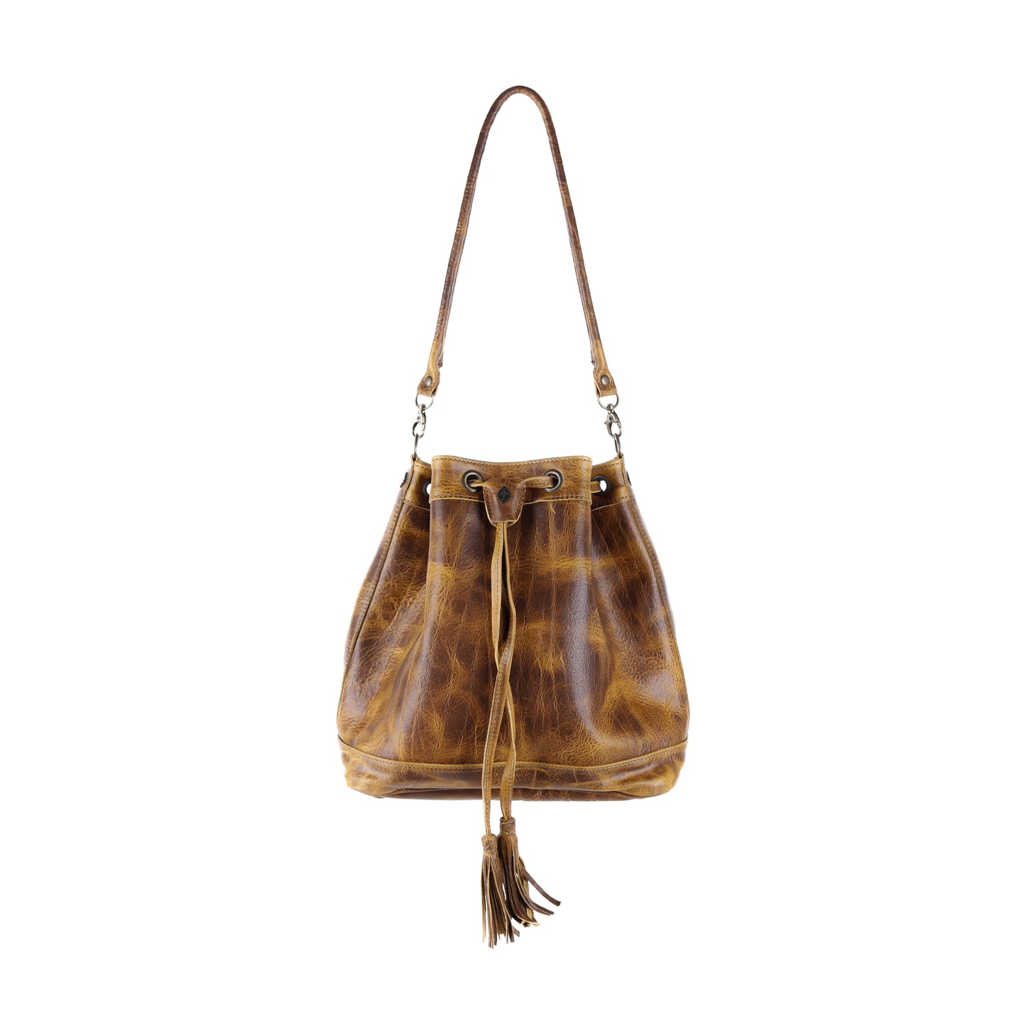 DRAWSTRING BUCKET BAG - FULL LEATHER - WRANGLER