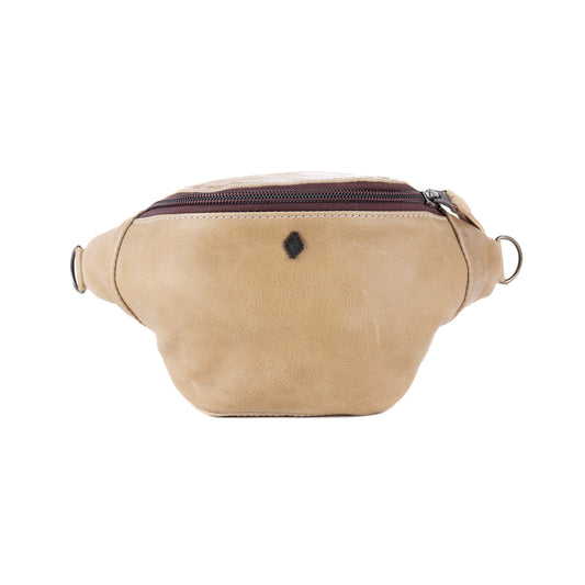 FANCY POUCH - FULL LEATHER - CAMEL