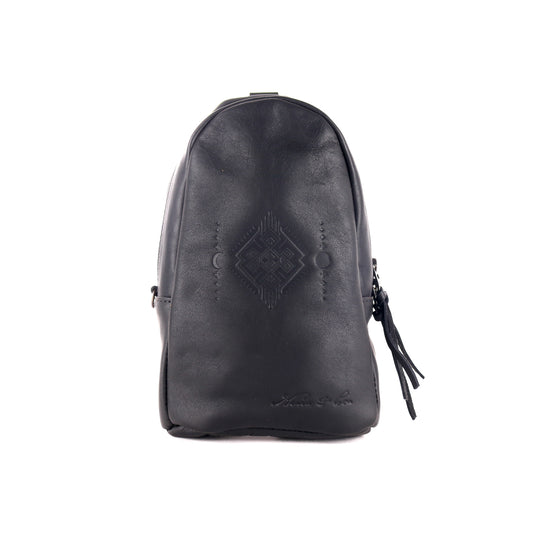 SMALL 2.0 CROSSBODY SLING - FULL LEATHER - BLACK