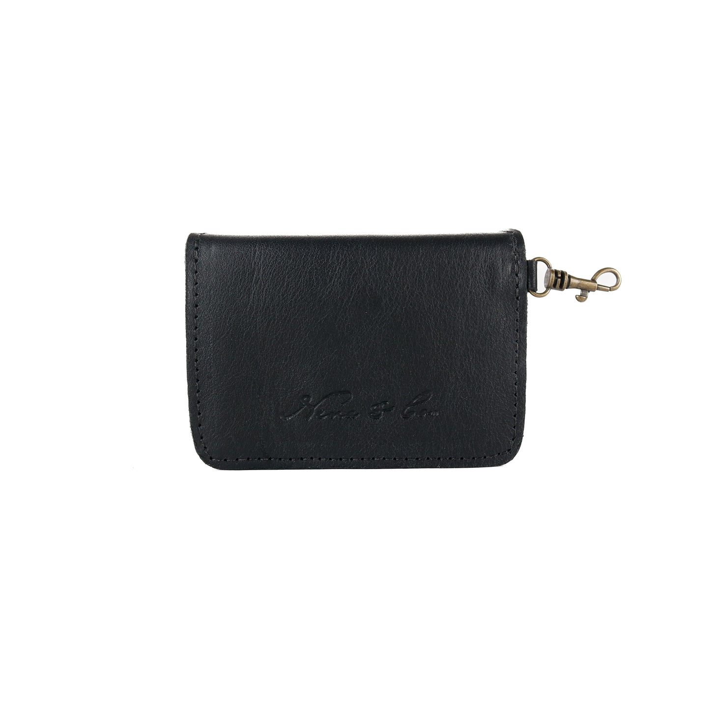 CARD CASE WITH CLASP - FULL LEATHER