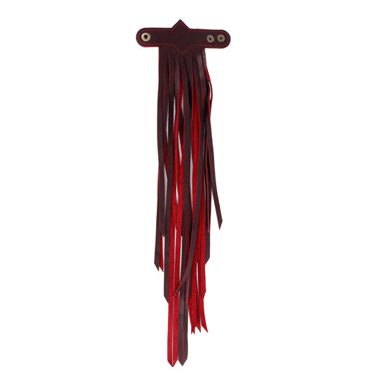 DIAMANTE FRINGE TASSEL - VINO TINTO LEATHER - SET OF 2