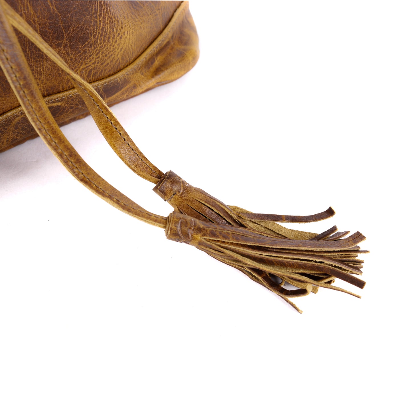 DRAWSTRING BUCKET BAG - FULL LEATHER - WRANGLER