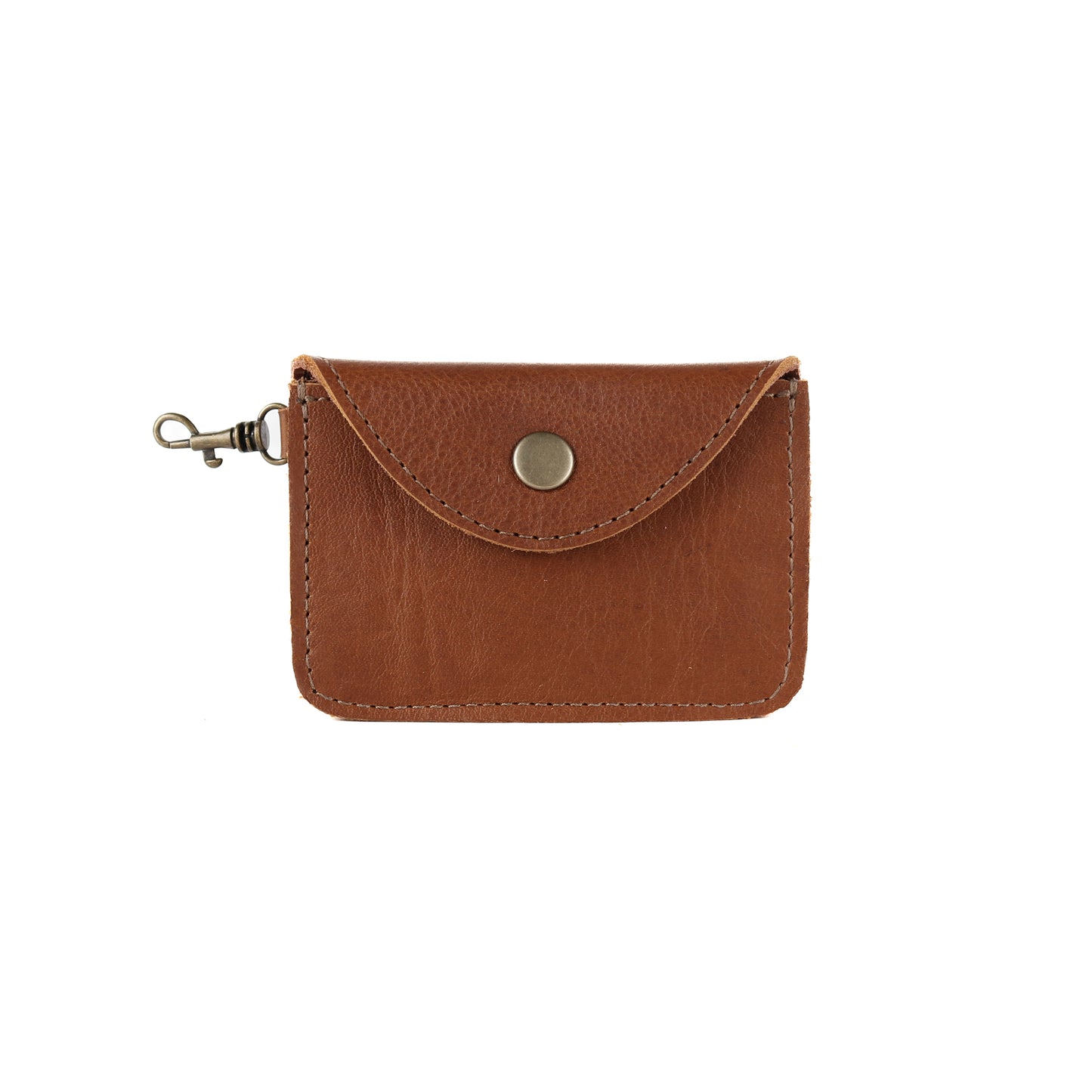 CARD CASE WITH CLASP - FULL LEATHER