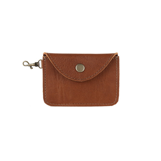 CARD CASE WITH CLASP - FULL LEATHER