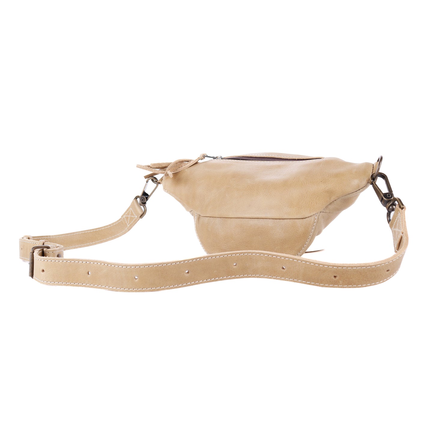 FANCY POUCH - FULL LEATHER - CAMEL