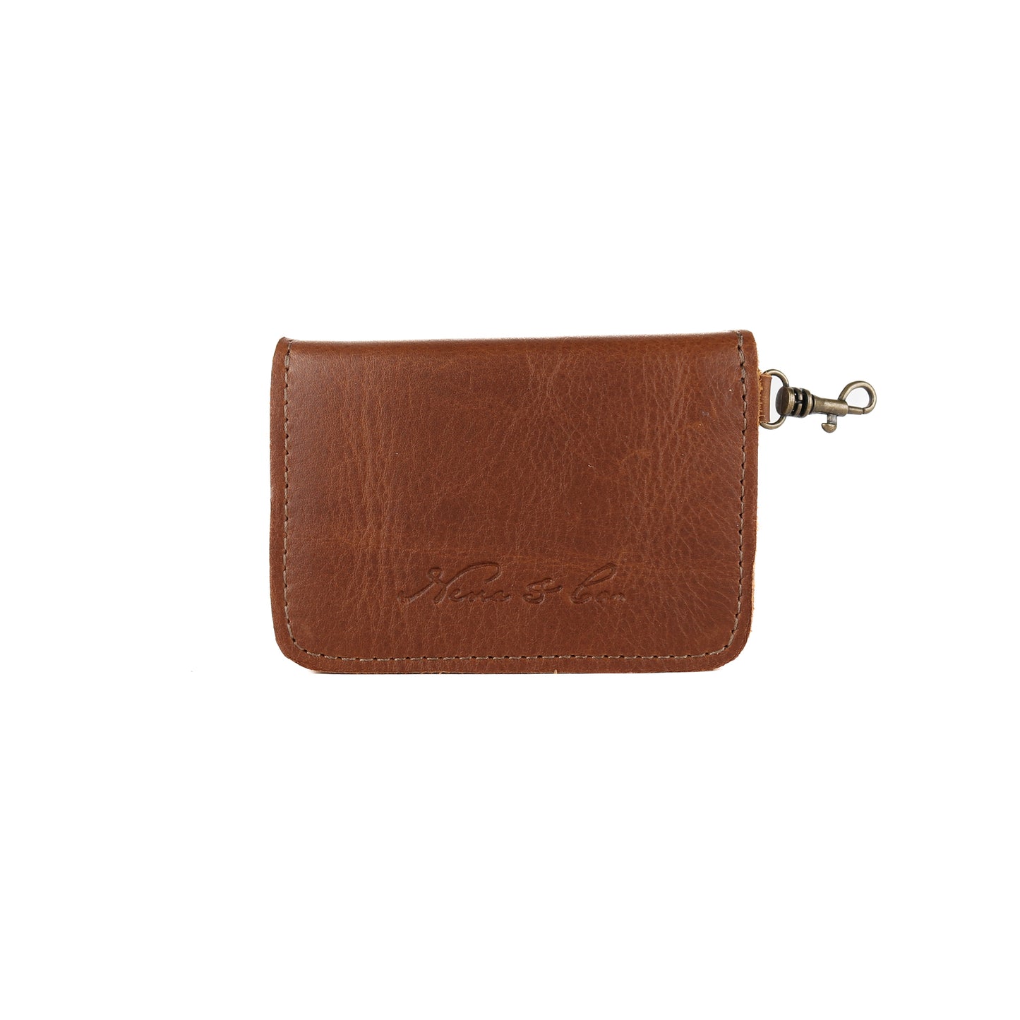 CARD CASE WITH CLASP - FULL LEATHER