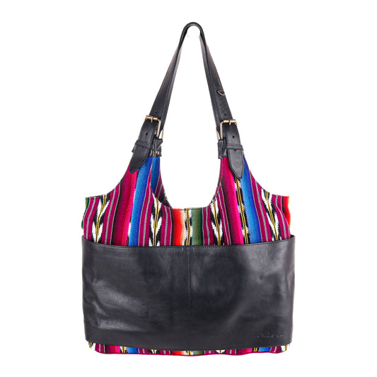 ALEJANDRA BAG - RAINBOW FALLS - BLACK LEATHER