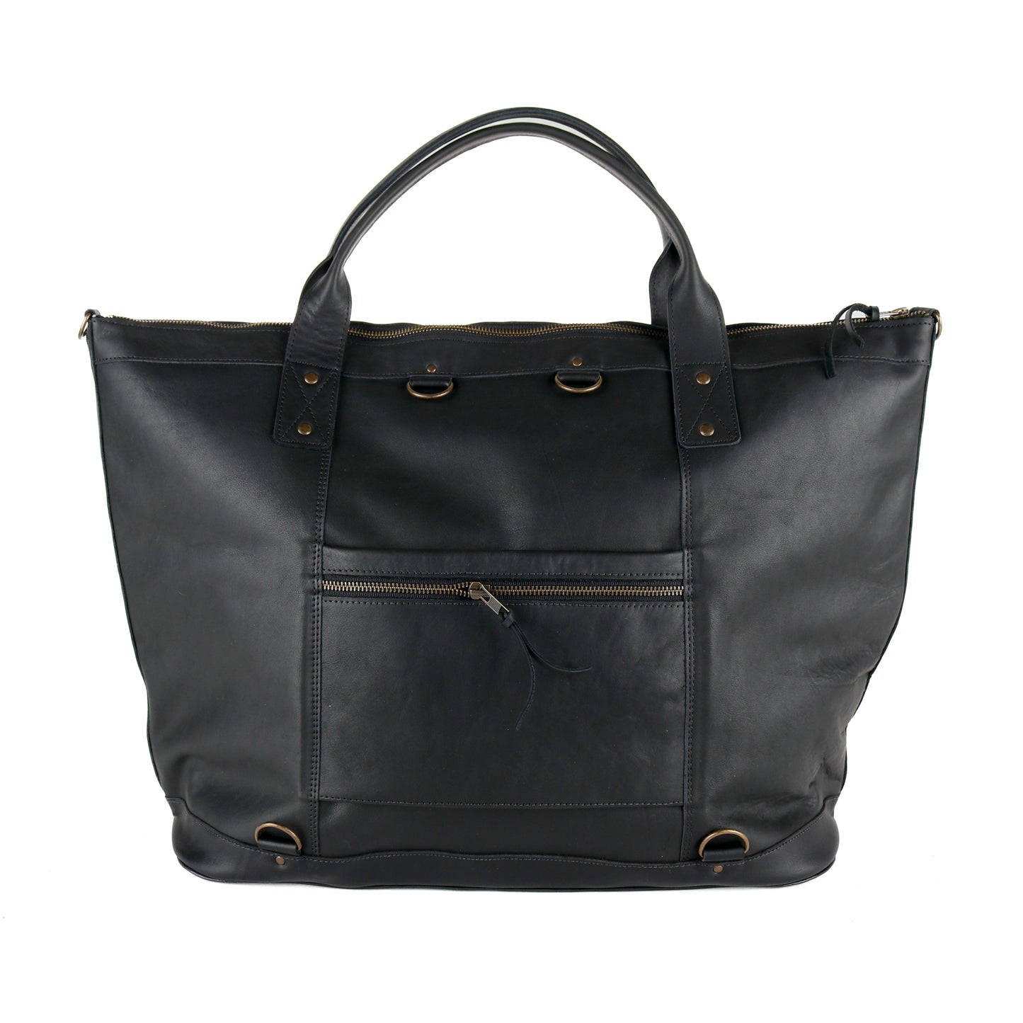 UPDATED PERFECT WEEKENDER - FULL LEATHER - BLACK