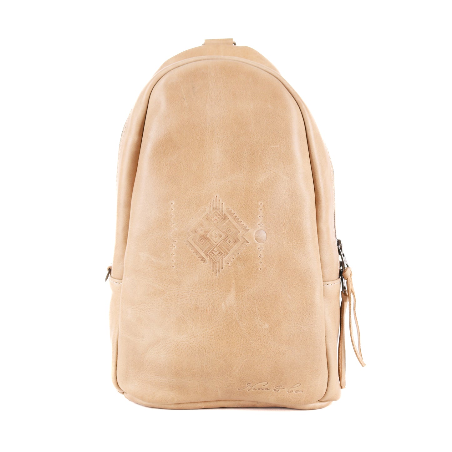 2.0 CROSSBODY SLING - FULL LEATHER - CAMEL