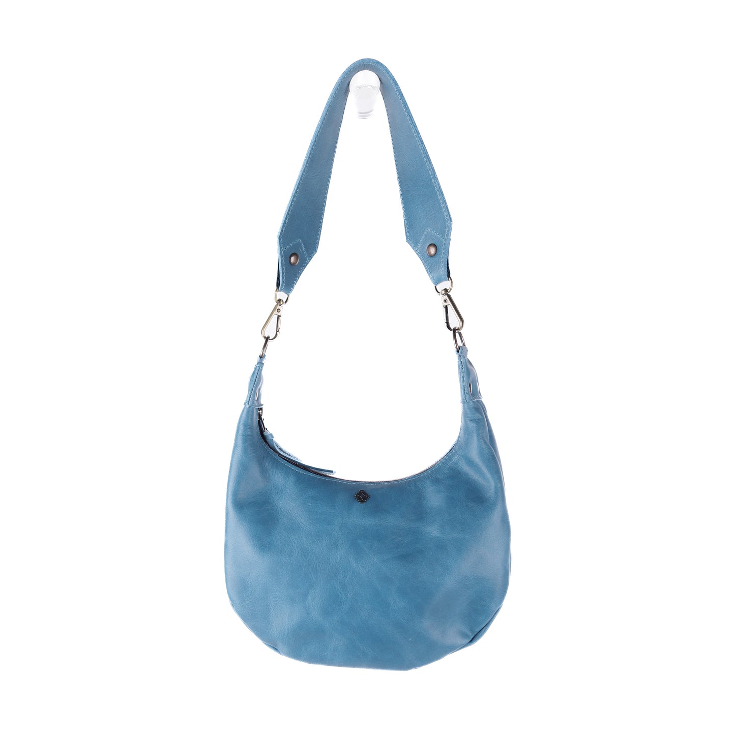 BOHO SADDLE BAG - FULL LEATHER - CERULEAN