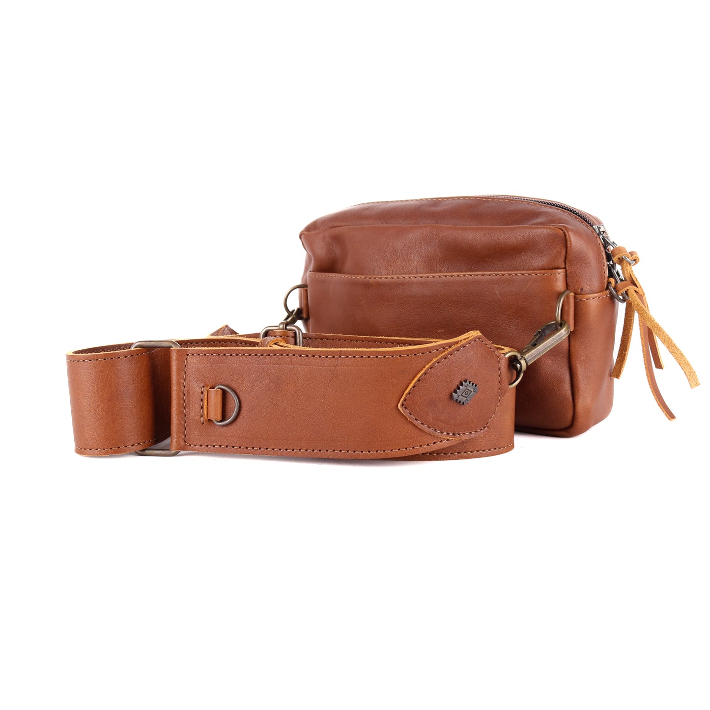 WANDER CROSSBODY BAG + STRAP SET - FULL LEATHER - CAFE