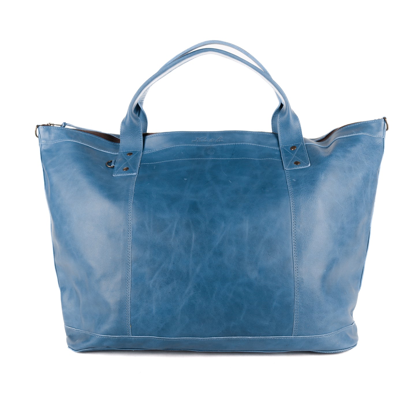 PERFECT WEEKENDER - FULL LEATHER - CERULEAN